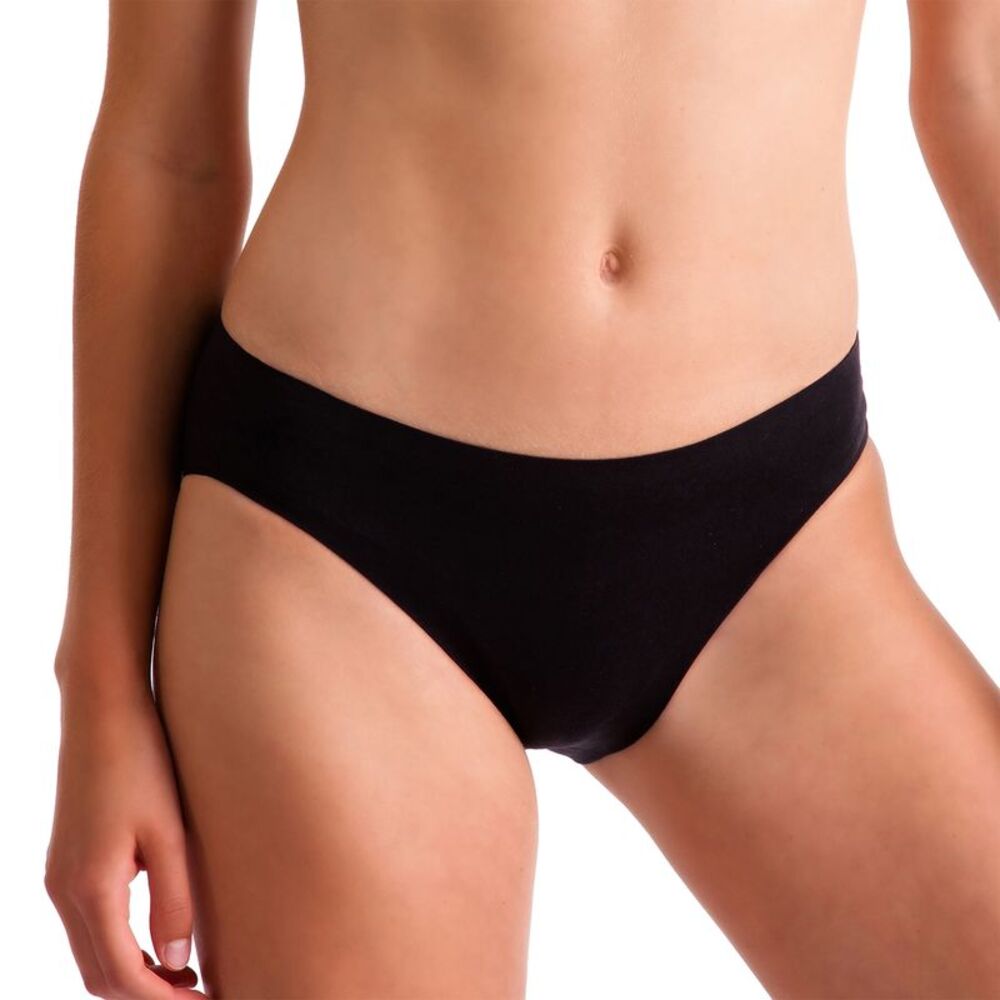 Silky Womens/Ladies Dance Invisible High Cut Brief / Black